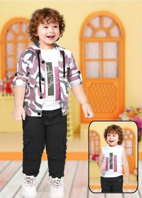 Camo Hooded Shacket, Graphic Tank, and Cargo Joggers