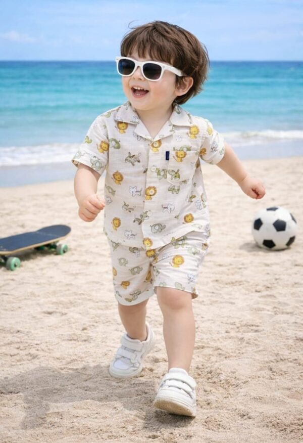 Toddler Boys' Two-Piece Safari Print Beach Set